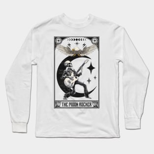 Moon rocker tarot card for rock music lovers Long Sleeve T-Shirt